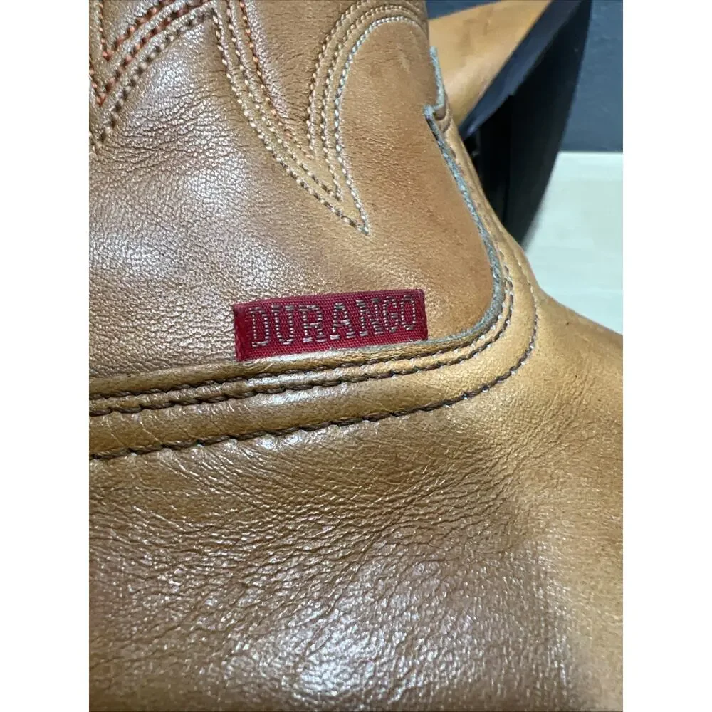 Durango Western Ranch Riding Distress Mens Boots Brown Size 10.5 EE